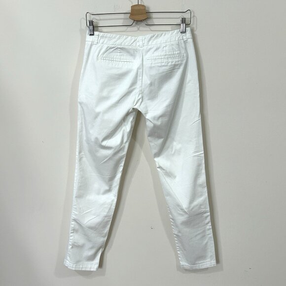 NEW YORK & COMPANY Pants Womens Size 0 Low Rise Taper Leg Stretch White - Picture 2 of 11